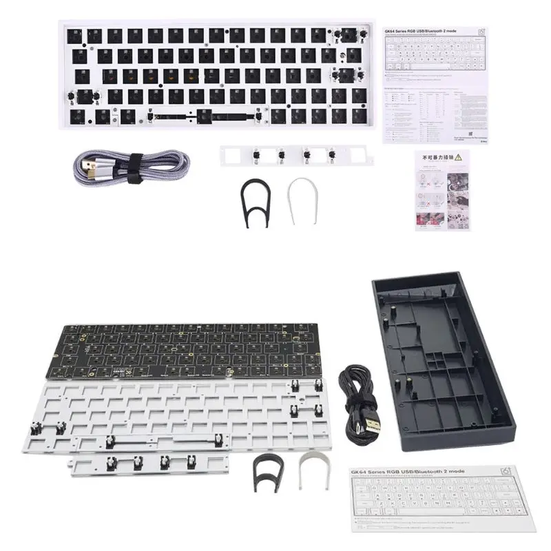 GK64XS Hot Swap Programmable Bluetooth Gaming Mechanical Keyboard Pcb Custom Kits GH60 Desktop | Компьютеры и офис