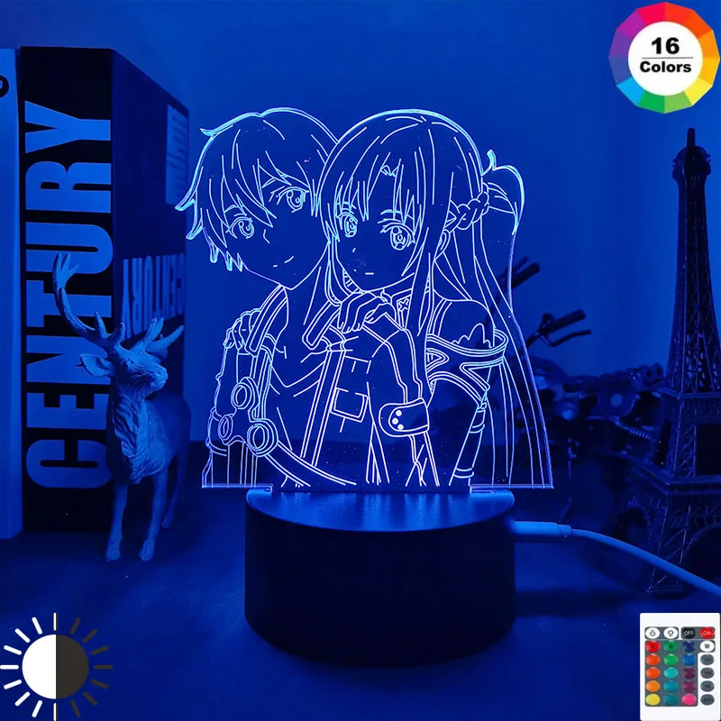 Anime 3d Lamp Sword Art Online Figure for Bedroom Decor Nightlight Birthday Gift Drop Shipping Room Led Night Light Manga SAO
Anime 3d Lamp Sword Art Online Figure for Bedroom Decor Nightlight Birthday Gift Drop Shipping Room Led Night Light Manga SAO