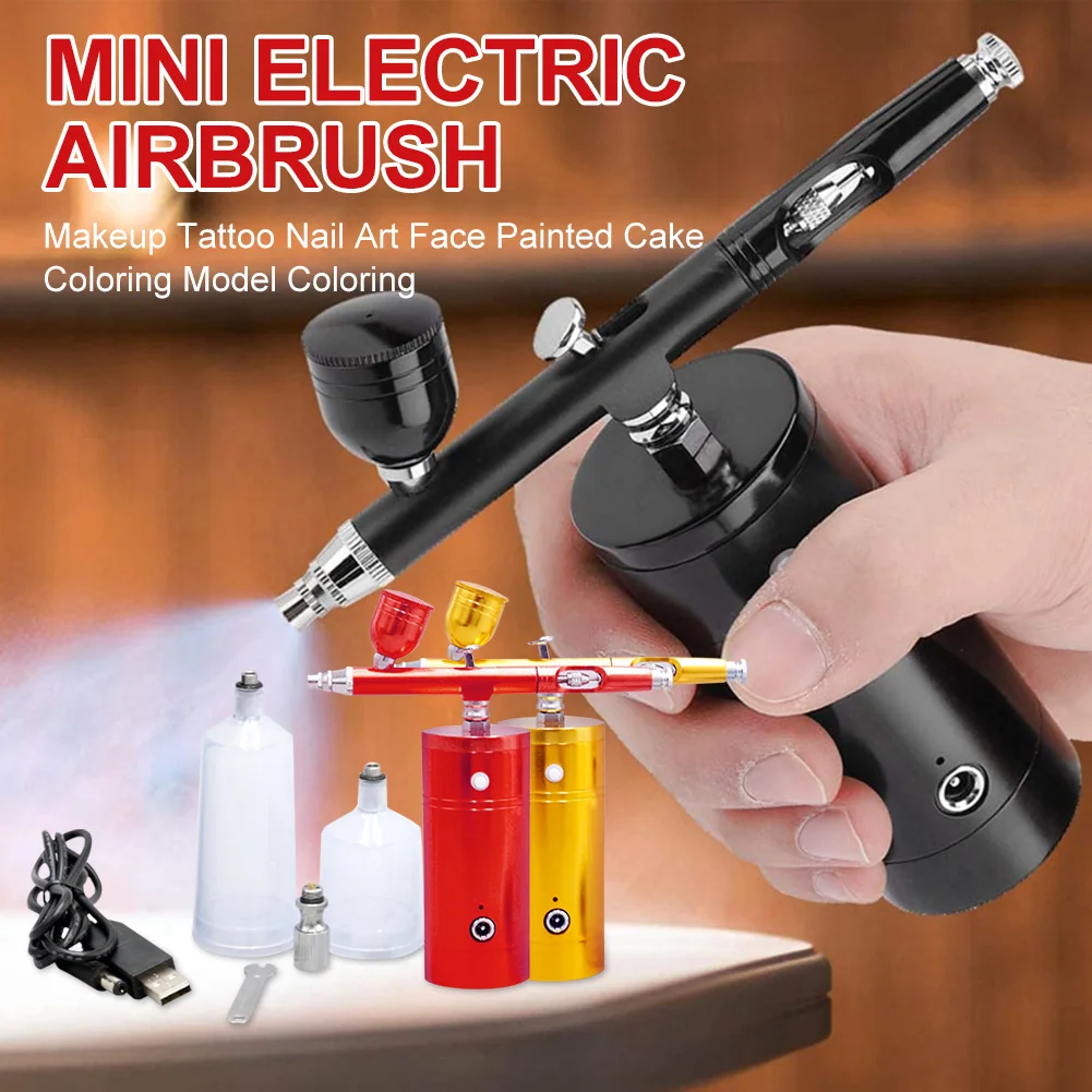 Cordless Air Brush Kit Dual Action USB Rechargeable Air Compressor Spray Pump for Tattoo Painting Nail Art FX Makeup
Cordless Air Brush Kit Dual Action USB Rechargeable Air Compressor Spray Pump for Tattoo Painting Nail Art FX Makeup
