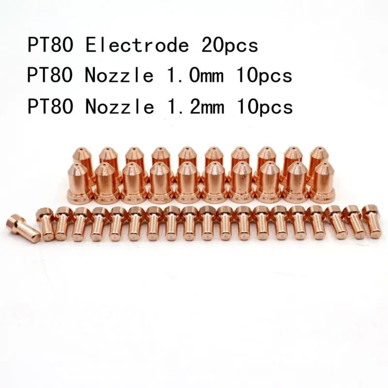 40pcs 52558 Electrode 51311 Tips 1.0mm 1.2mm For Plasma Torch IPT-80 PT80 PT-80 Metalworking Nozzle Cutting Consumable Parts
40pcs 52558 Electrode 51311 Tips 1.0mm 1.2mm For Plasma Torch IPT-80 PT80 PT-80 Metalworking Nozzle Cutting Consumable Parts