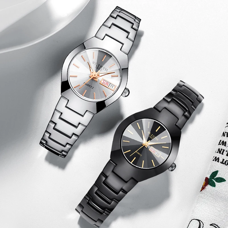 

WLISTH Мода часы Ms нержавеющая сталь лучший бренд класса люкс Водонепроницаемый спортивные кварцевые часы с хронографом Ms Relógios Femininos Masculinos