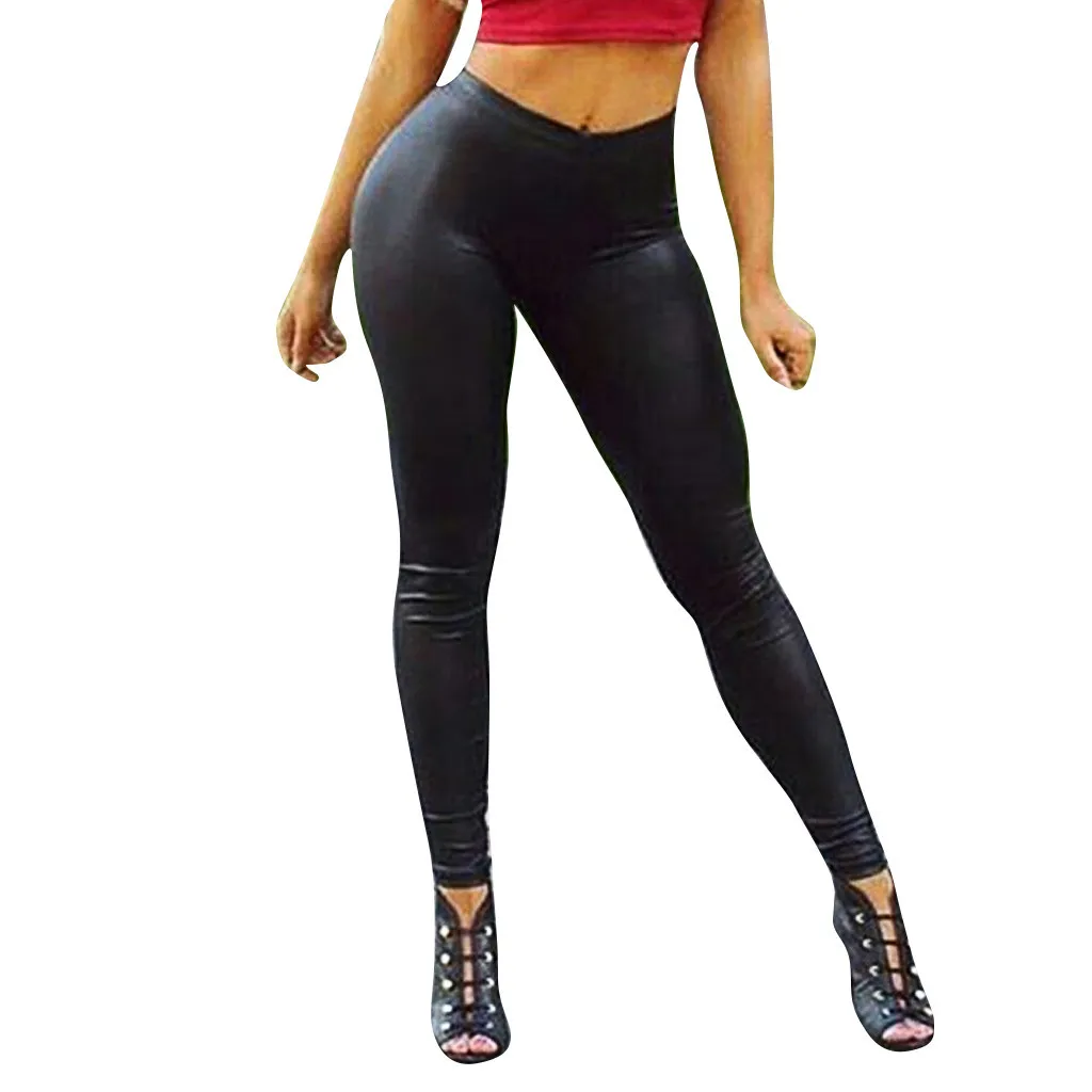 High Waist Pants Bomb Skinny Leather Stretch Slim Pants Bottom Pants Coloured Hip-up Women's Pants Fitness Leggings Women
High Waist Pants Bomb Skinny Leather Stretch Slim Pants Bottom Pants Coloured Hip-up Women's Pants Fitness Leggings Women