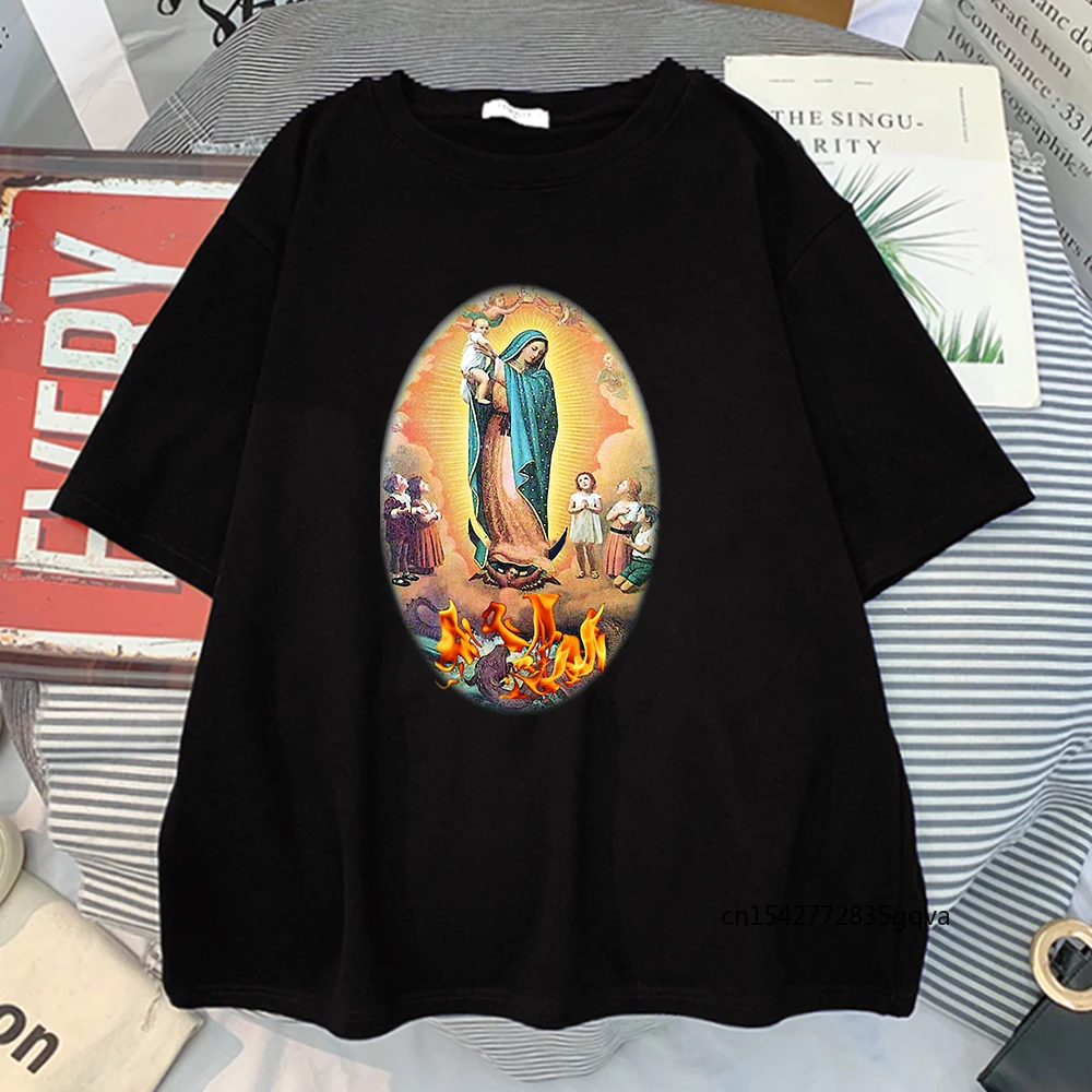 Our Lady of Guadalupe Prints Tshirts Women'S Loose Quality Clothed Vintage O-Neck Tshirt Simplicity High Quality Woman'S T-Shirt
Our Lady of Guadalupe Prints Tshirts Women'S Loose Quality Clothed Vintage O-Neck Tshirt Simplicity High Quality Woman'S T-Shirt