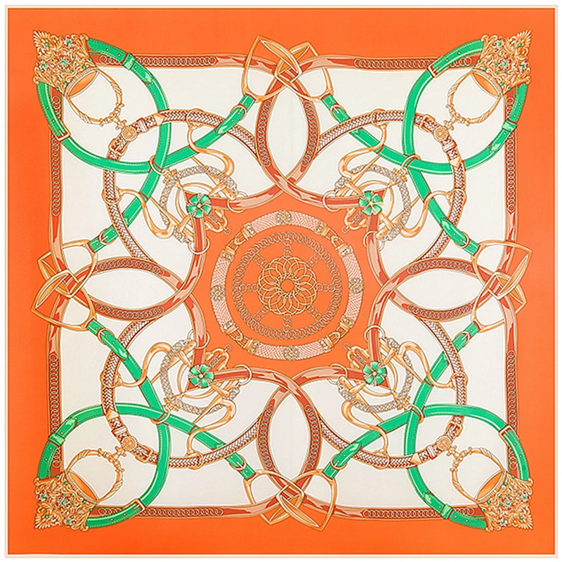 130cm*130cm 2021 Luxury Brand Chain Print Silk Scarf For Women Headband,New Hijab Twill Large Square Scarf Shawl Female Wraps
130cm*130cm 2021 Luxury Brand Chain Print Silk Scarf For Women Headband,New Hijab Twill Large Square Scarf Shawl Female Wraps