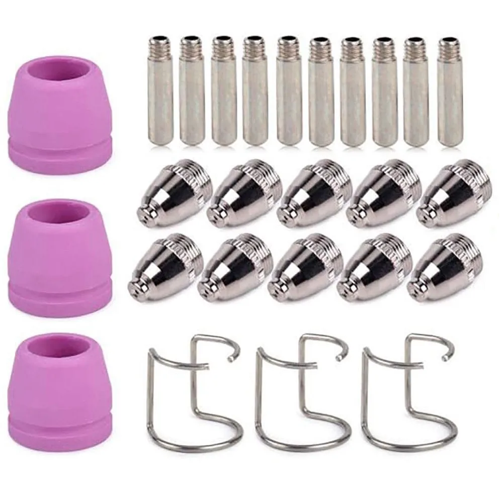 26 PCS Plasma Cutter Consumables Kit Electrode Nozzles SG-55 AG-60 WSD-60P Cutting Torch Tip Nozzle Accessory Set
26 PCS Plasma Cutter Consumables Kit Electrode Nozzles SG-55 AG-60 WSD-60P Cutting Torch Tip Nozzle Accessory Set