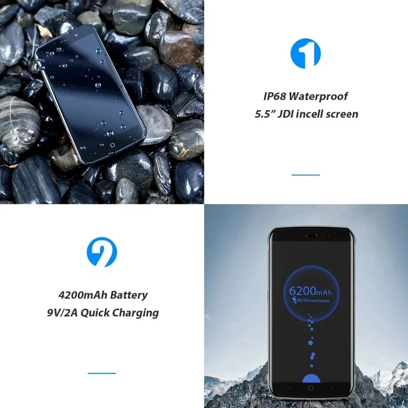Vernee Active V1 4G смартфон экран 5 дюймов Android 7 0 Восьмиядерный 4 Гб ОЗУ 64 ПЗУ | Мобильные