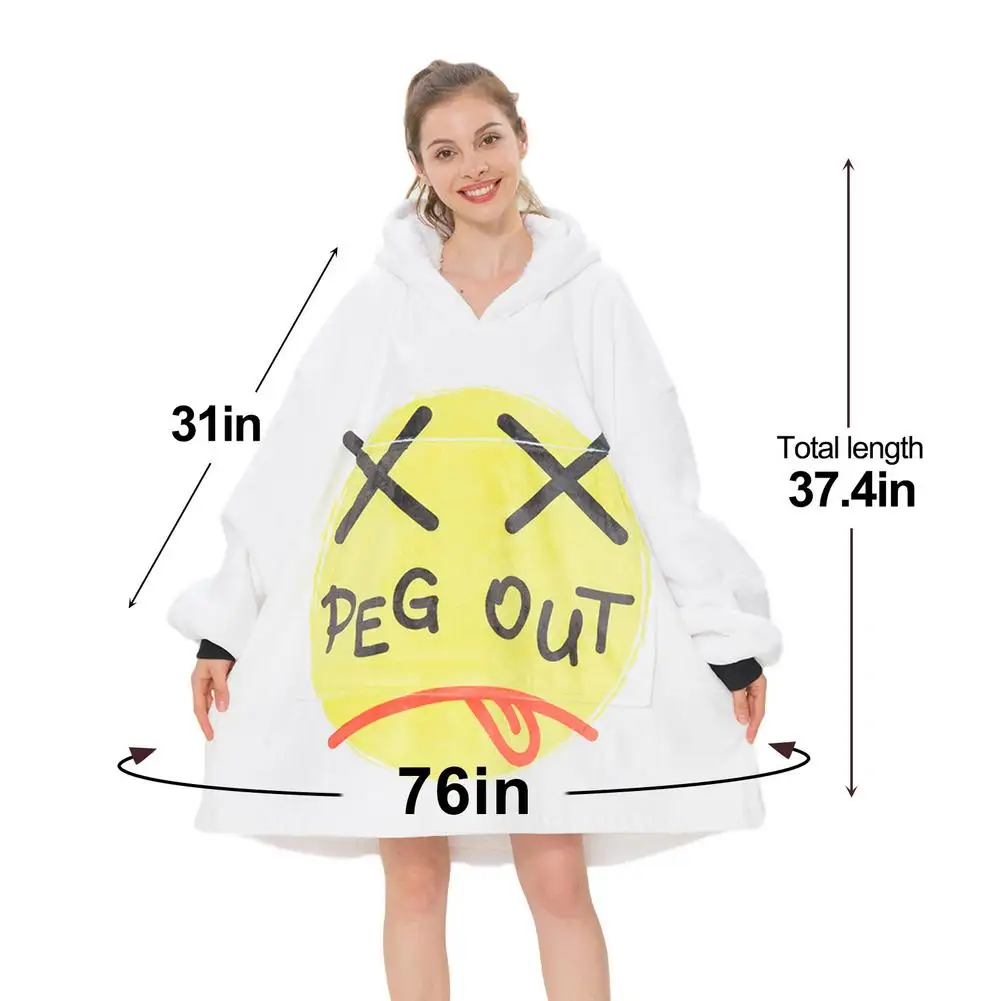 Oversized Hoodie Sweatshirt Wearable Blankets For Adults Women&Men Universal Lazy Blanket Sweater Casual Warm Pajamas TV Blanket
Oversized Hoodie Sweatshirt Wearable Blankets For Adults Women&Men Universal Lazy Blanket Sweater Casual Warm Pajamas TV Blanket