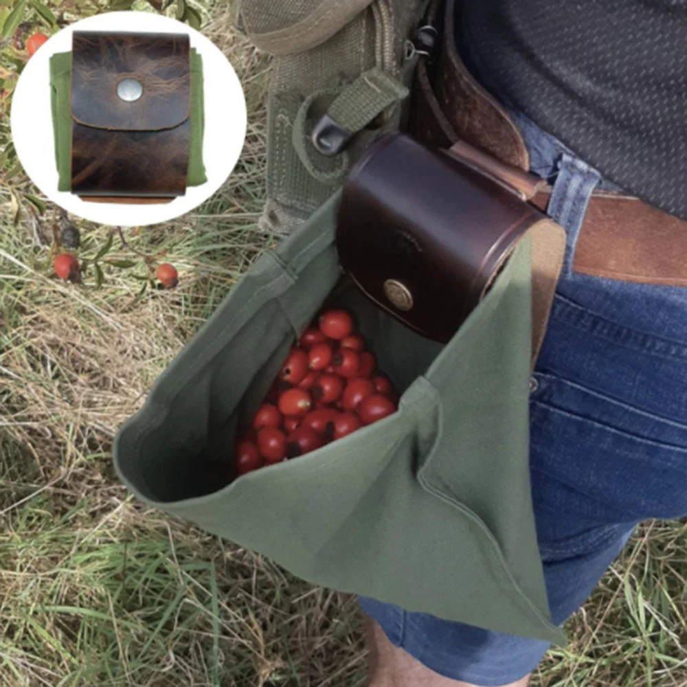 Leather Canvas Pouch Multifunction Garden Foraging Bag Jungle Fruit Picking Storage Bag for Camping Fishing Practical Accessory
Leather Canvas Pouch Multifunction Garden Foraging Bag Jungle Fruit Picking Storage Bag for Camping Fishing Practical Accessory