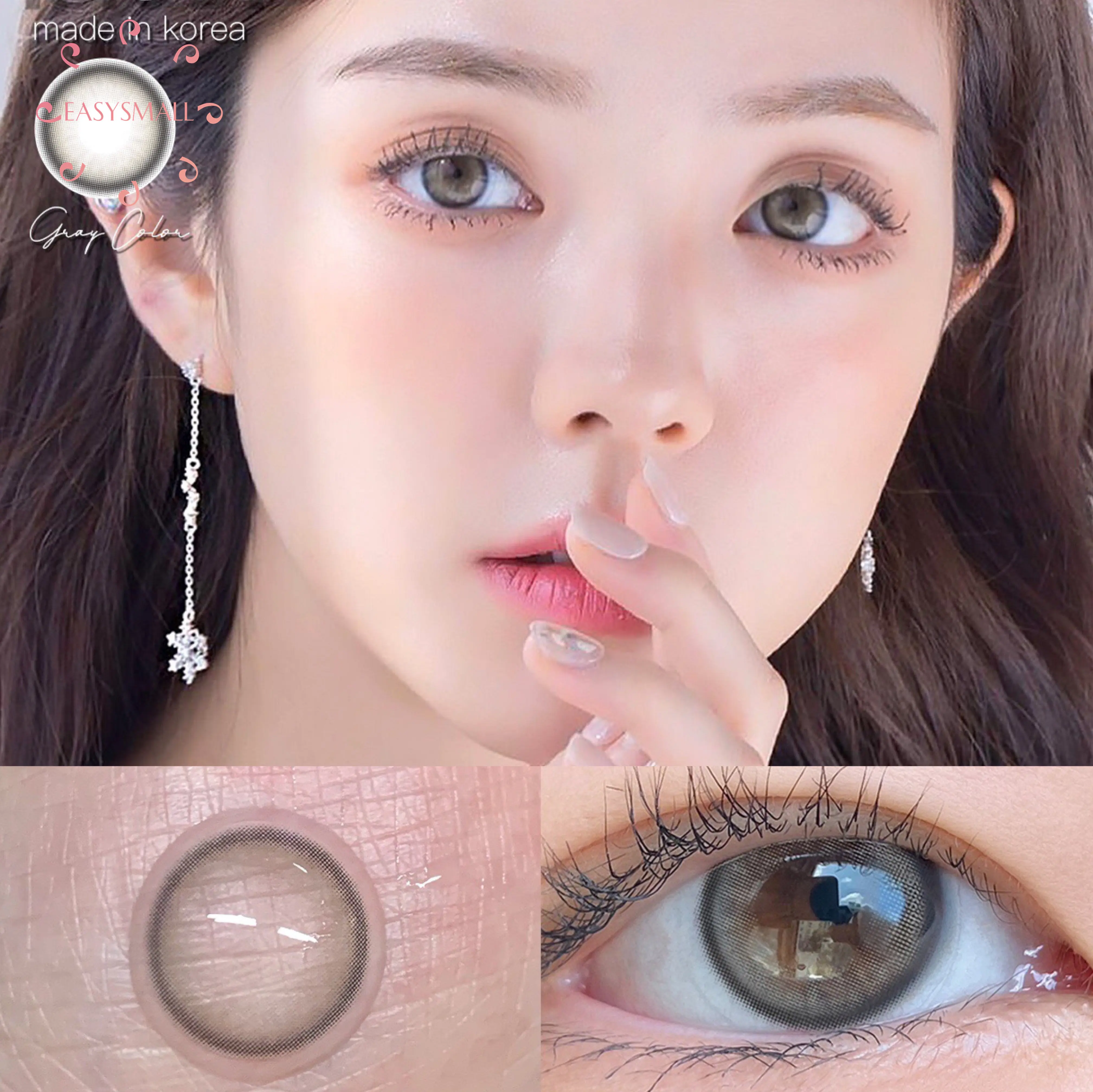 Easysmall pearl gray new yearly unique colored Contact Lenses For Eyes small beauty pupil contact lens Myopia prescription
Easysmall pearl gray new yearly unique colored Contact Lenses For Eyes small beauty pupil contact lens Myopia prescription