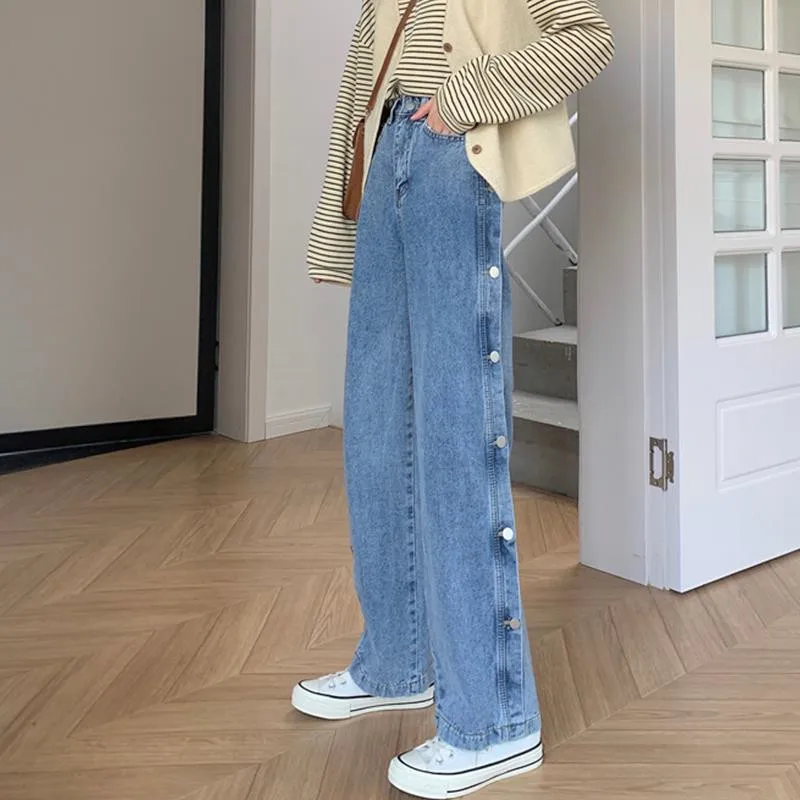 Denim Trousers Vintage Wide Leg Pants Women Korean Straight Long Pants High Waist Jeans Designer Casual ins Streetwear Clothes
Denim Trousers Vintage Wide Leg Pants Women Korean Straight Long Pants High Waist Jeans Designer Casual ins Streetwear Clothes