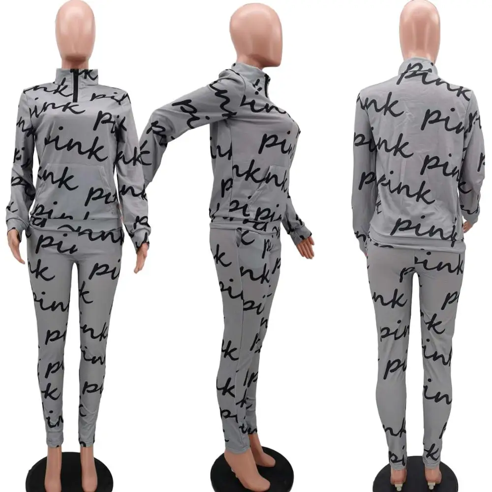 Active Pink Letter Women Set Zipper Sweatshirt Tracksuit Pants Matching Set Sport Tracksuit Fitness Two Piece Set Outfit
Active Pink Letter Women Set Zipper Sweatshirt Tracksuit Pants Matching Set Sport Tracksuit Fitness Two Piece Set Outfit