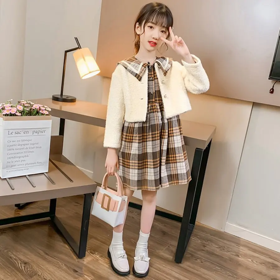 2021 Spring Suit For Girls 4 To 12 Year Luxury Princess Cropped Jacket + Flare Long Sleeve Dress Set Children Girls Clothing Set
2021 Spring Suit For Girls 4 To 12 Year Luxury Princess Cropped Jacket + Flare Long Sleeve Dress Set Children Girls Clothing Set