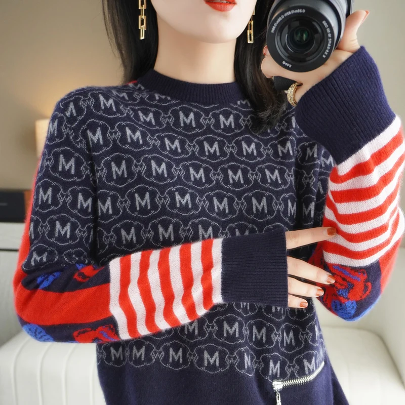 Autumn Winter Sweater Women Casual Woman Wool sweater Pullovers Striped Jumper Warm zipper Fashion Sweaters
Autumn Winter Sweater Women Casual Woman Wool sweater Pullovers Striped Jumper Warm zipper Fashion Sweaters