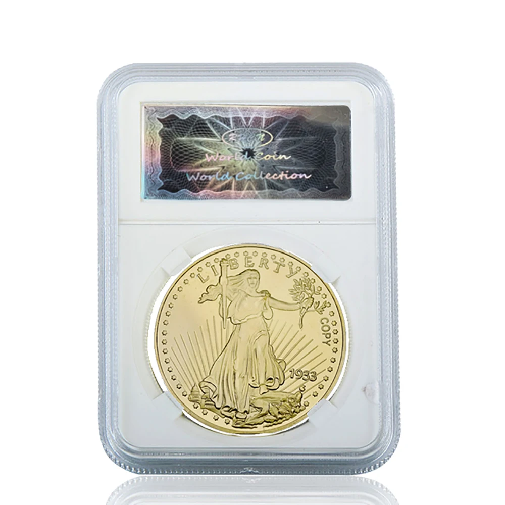 1933 United States The Liberty Commemorative Gold Coins Keep American Great Collectibles For Creative Gift W/ Acrylic Case
1933 United States The Liberty Commemorative Gold Coins Keep American Great Collectibles For Creative Gift W/ Acrylic Case