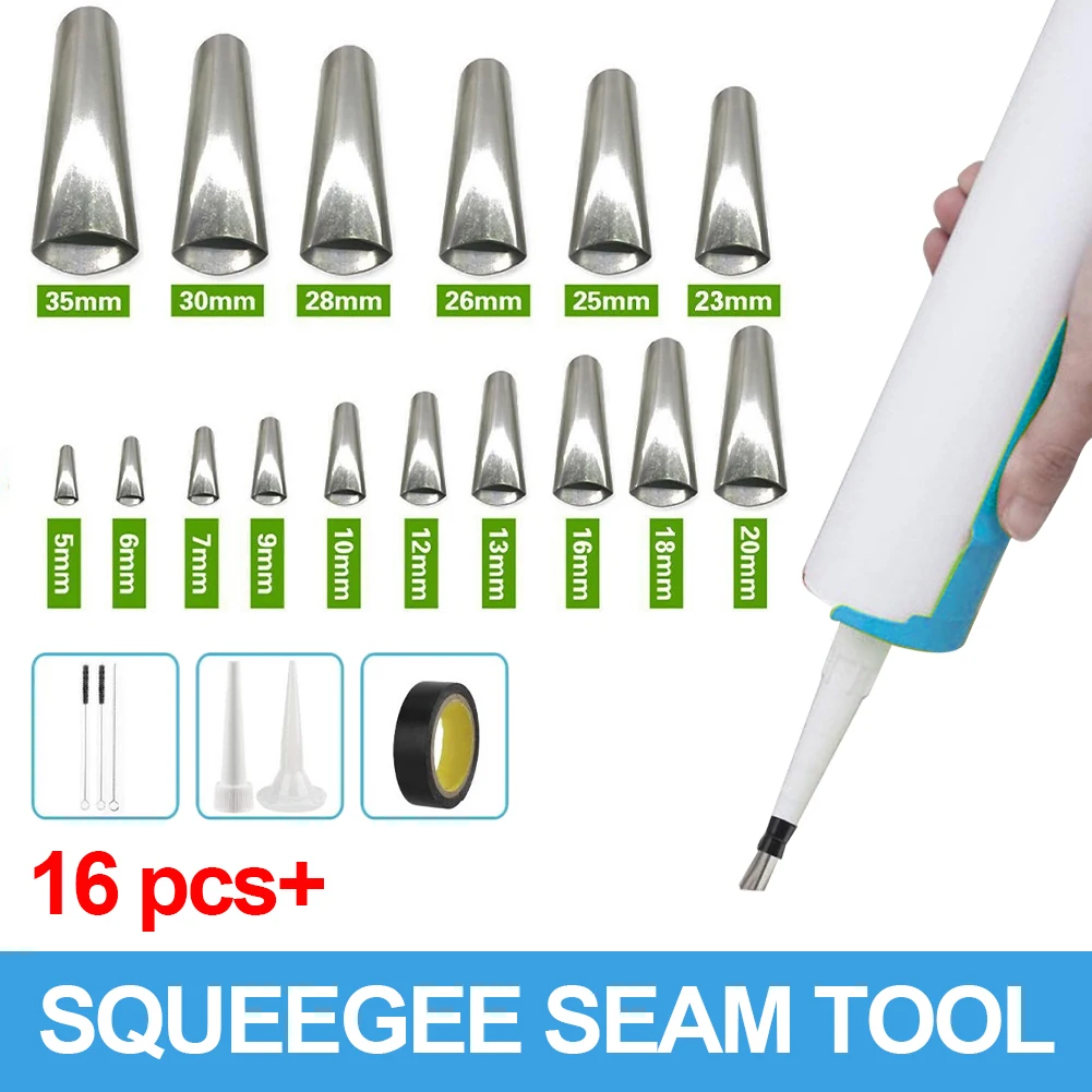 22PCS Stainless Steel Caulk Nozzle Applicator Caulking Finisher Glue Silicone Sealant Finishing Tool Kitchen Bathroom Sink Joint
22PCS Stainless Steel Caulk Nozzle Applicator Caulking Finisher Glue Silicone Sealant Finishing Tool Kitchen Bathroom Sink Joint
