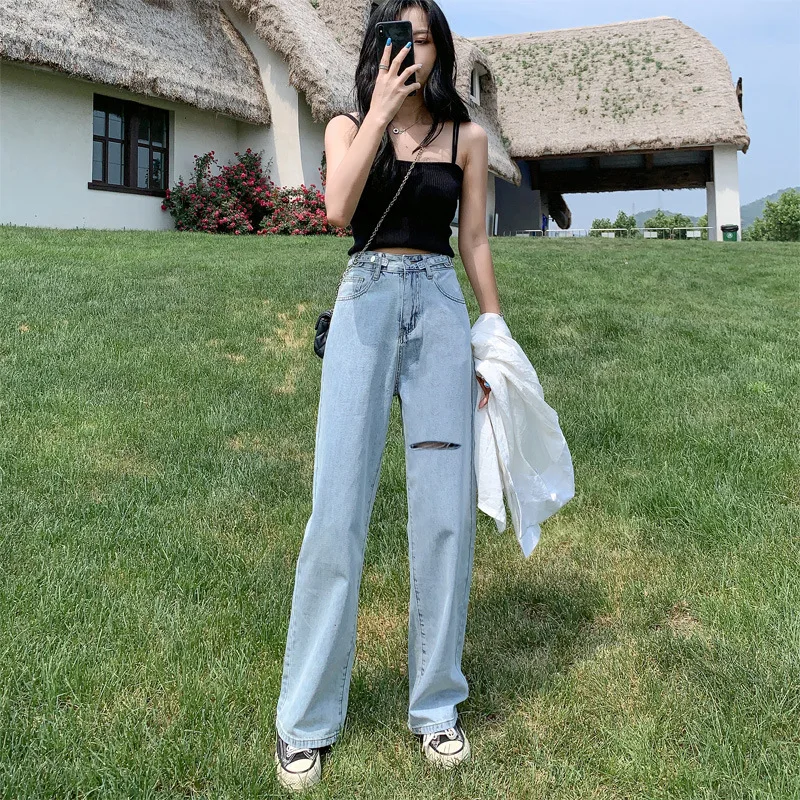 High waist wide Leg Pants Jeans for Women Summer Thin 2021 new Loose Drape Feel Dragging Floor Straight Pants
High waist wide Leg Pants Jeans for Women Summer Thin 2021 new Loose Drape Feel Dragging Floor Straight Pants