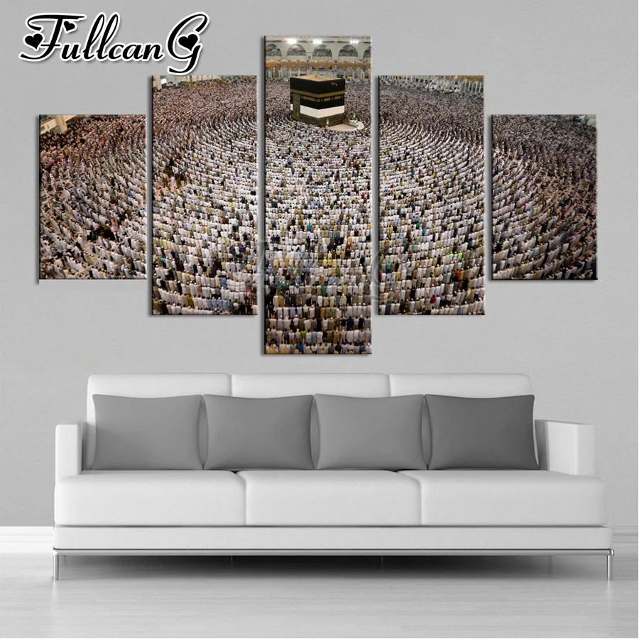 FULLCANG Muslim palace blessing icon 5 piece diy diamond painting full square round mosaic embroidery sale decoration FC3056
FULLCANG Muslim palace blessing icon 5 piece diy diamond painting full square round mosaic embroidery sale decoration FC3056