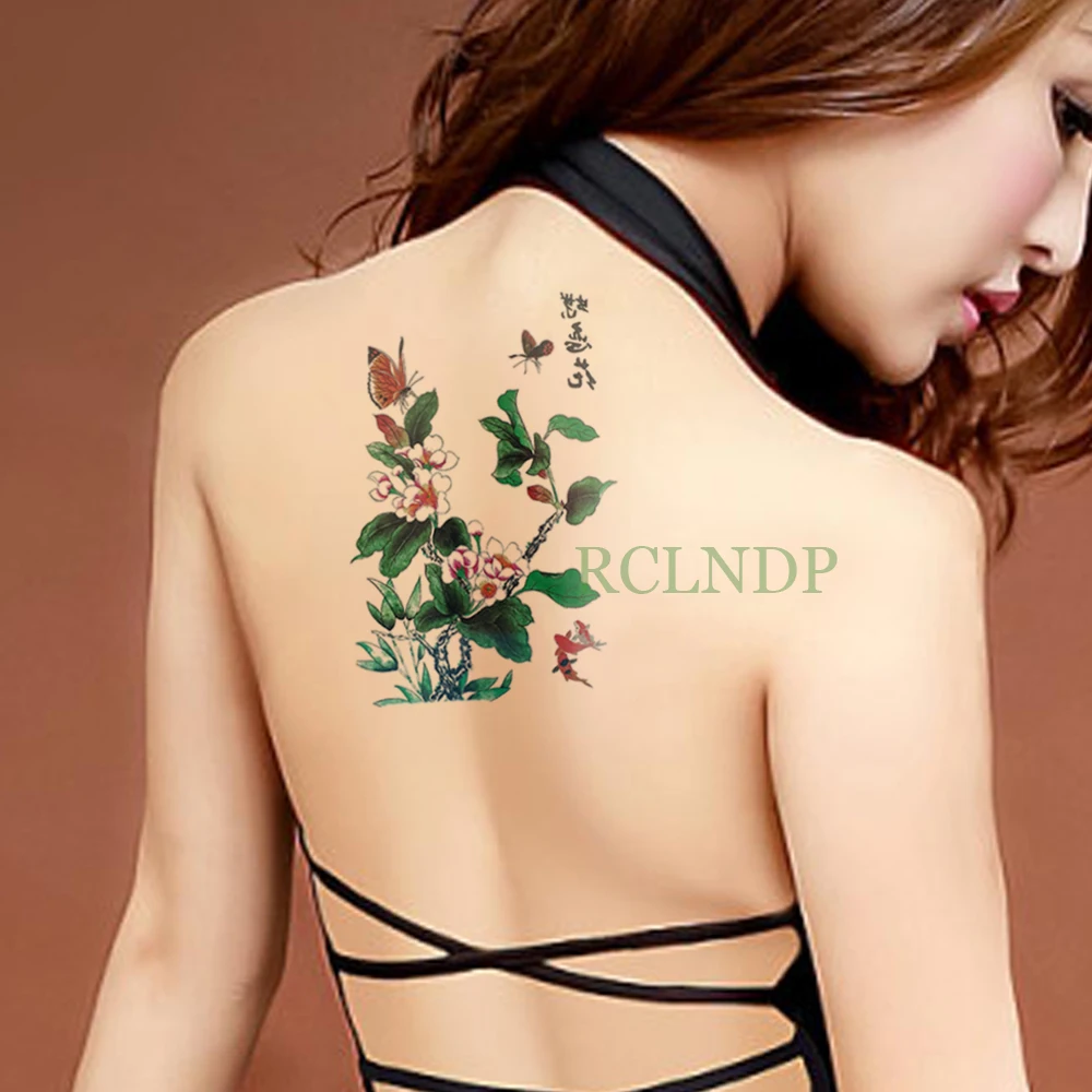 Waterproof Temporary Tattoo Stickers flower butterfly Fake Tatto Flash Tatoo Body art Back Leg Arm belly for Women Men girl
Waterproof Temporary Tattoo Stickers flower butterfly Fake Tatto Flash Tatoo Body art Back Leg Arm belly for Women Men girl