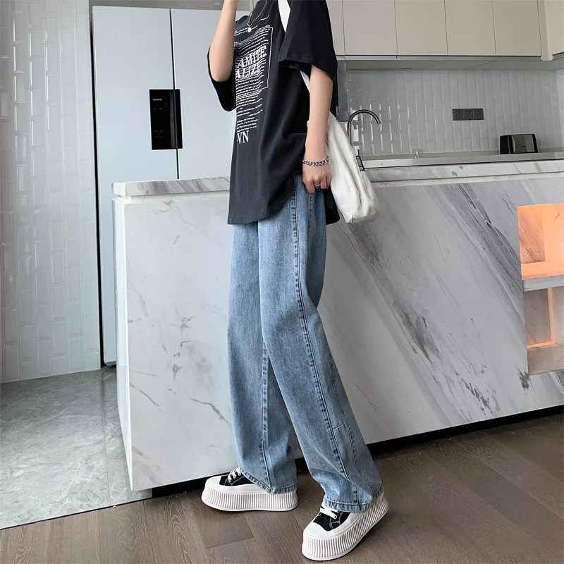 2021 Women's Fashion Simple Full Length Jeans Loose Casual High-waisted Denim Straight Leg Pants Mom Jeans Plus Size Trousers
2021 Women's Fashion Simple Full Length Jeans Loose Casual High-waisted Denim Straight Leg Pants Mom Jeans Plus Size Trousers