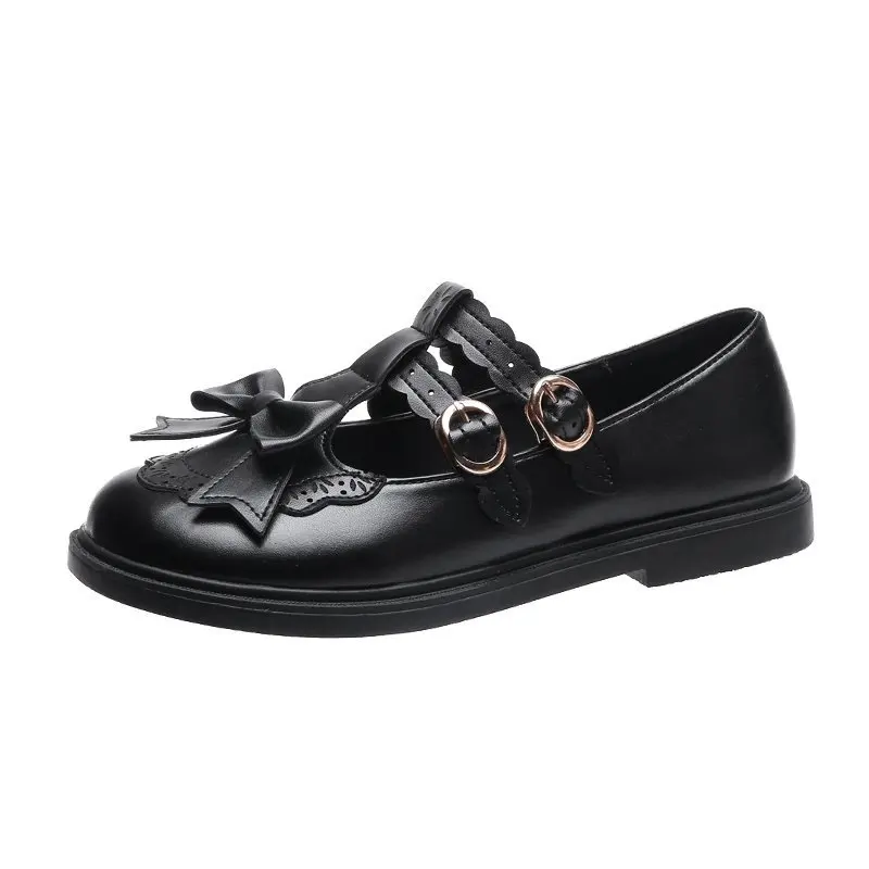 Japanese College Students Girls Round Toe Buckle Straps Bowknot Shoes Lolita JK Commuter Uniform Sweet Lolita PU Leather Shoes
Japanese College Students Girls Round Toe Buckle Straps Bowknot Shoes Lolita JK Commuter Uniform Sweet Lolita PU Leather Shoes