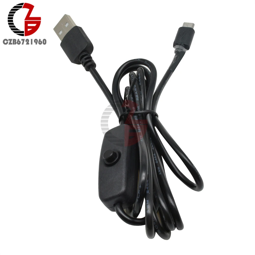 Блок питания Micro USB зарядный кабель с переключателем вкл/выкл 1 5 м для Raspberry Pi|cable