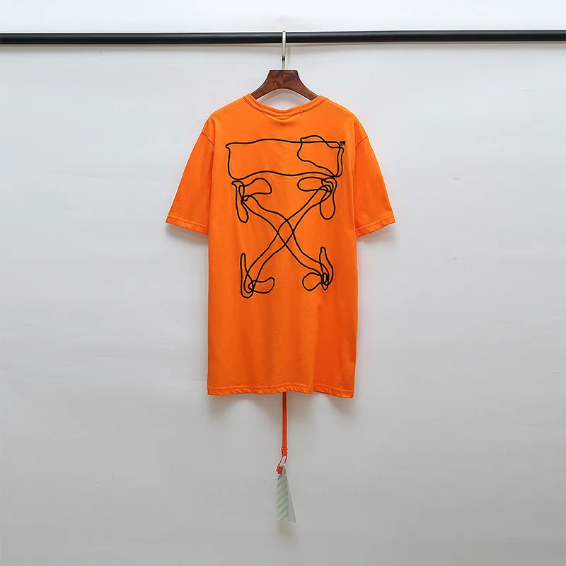 19fw new brand ow back irregular line arrow print fashion cotton loose short sleeve
19fw new brand ow back irregular line arrow print fashion cotton loose short sleeve
