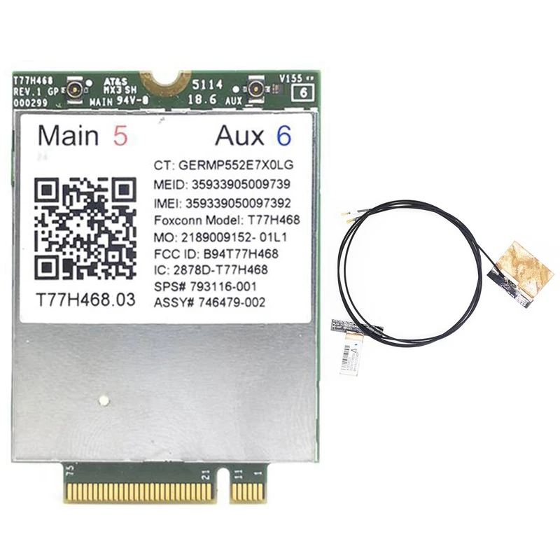 4G Module LT4211 T77H468 GOBI5000 LTE/EV-DO/HSPA+WWAN Card SPS:793116-001 for HP LT4211 Elitebook 740 750 820 840 850
4G Module LT4211 T77H468 GOBI5000 LTE/EV-DO/HSPA+WWAN Card SPS:793116-001 for HP LT4211 Elitebook 740 750 820 840 850