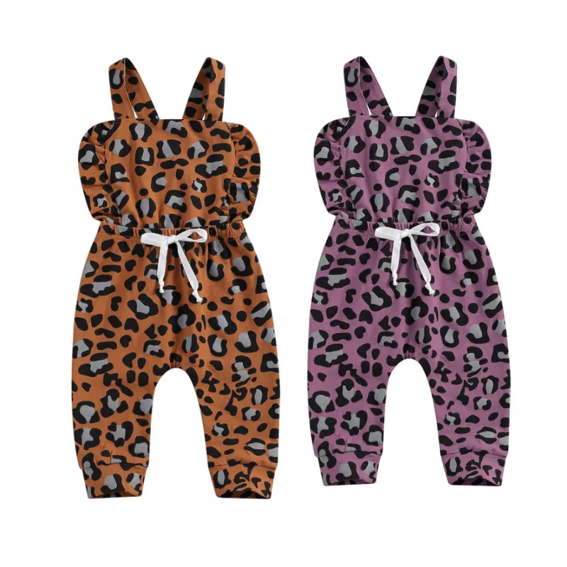 0-3Y Kids Newborn Baby Girl Leopard Print Overalls Romper Baby Sleeveless Ruffle Bow Suspender Trousers with Drawstring
0-3Y Kids Newborn Baby Girl Leopard Print Overalls Romper Baby Sleeveless Ruffle Bow Suspender Trousers with Drawstring