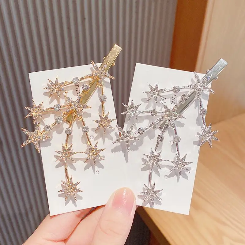 1PCS New Korean Fashion Diamond-studded Gypsophila Hairpin Fresh Star Feather Side Clip Bangs Clip Does Not Hurt Hair Headdress
1PCS New Korean Fashion Diamond-studded Gypsophila Hairpin Fresh Star Feather Side Clip Bangs Clip Does Not Hurt Hair Headdress