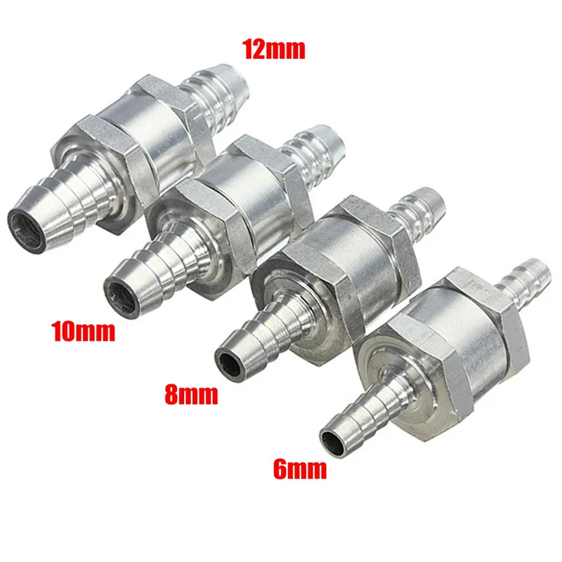 1Pc One Way 6/8/10/12mm Valves Aluminium Alloy Fuel Non Return Check Valve Fit For Car Burettor And Low Pressure Fuel Systems
1Pc One Way 6/8/10/12mm Valves Aluminium Alloy Fuel Non Return Check Valve Fit For Car Burettor And Low Pressure Fuel Systems
