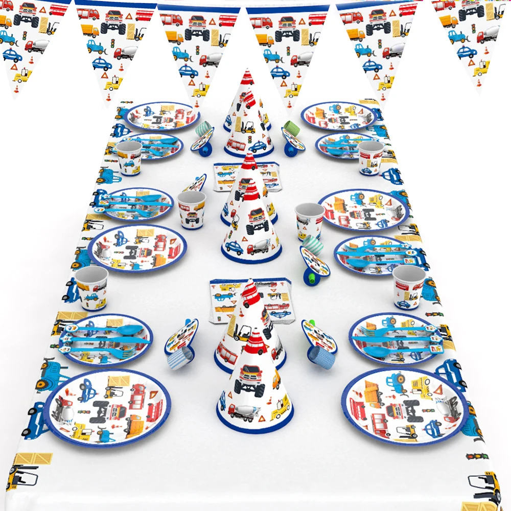 Construction Vehicles Theme Disposable Tableware Paper Plates Engineering Truck Foil Balloon Decoration Birthday Party Supplies
Construction Vehicles Theme Disposable Tableware Paper Plates Engineering Truck Foil Balloon Decoration Birthday Party Supplies