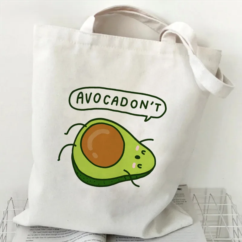 Avocado Kawaii Recycle Bag Foldable Funny Cartoon Tote Casual Chic Vintage Fashion Large-capacity Canvas New Goth Ins Bags
Avocado Kawaii Recycle Bag Foldable Funny Cartoon Tote Casual Chic Vintage Fashion Large-capacity Canvas New Goth Ins Bags