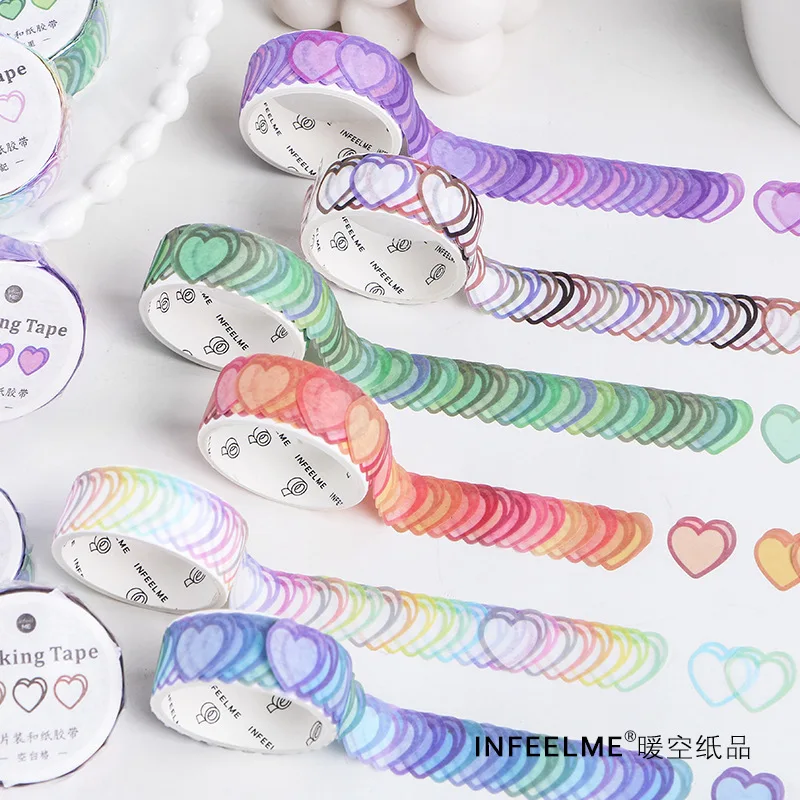 100pcs/roll Loving Heart Washi Tape Decorative Masking Morandi Color Scrapbooking Diary Paper Stickers
100pcs/roll Loving Heart Washi Tape Decorative Masking Morandi Color Scrapbooking Diary Paper Stickers