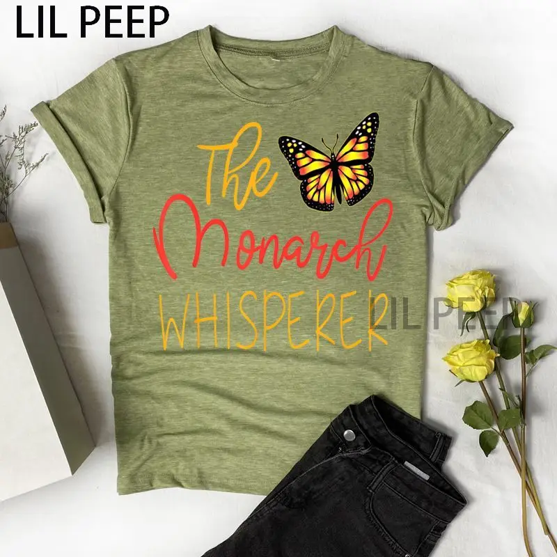 Женская футболка с принтом Monarch Whisperer и бабочкой, Новое поступление, летняя модная повседневная футболка с коротким рукавом, одежда с животн...
Женская футболка с принтом Monarch Whisperer и бабочкой, Новое поступление, летняя модная повседневная футболка с коротким рукавом, одежда с животн...