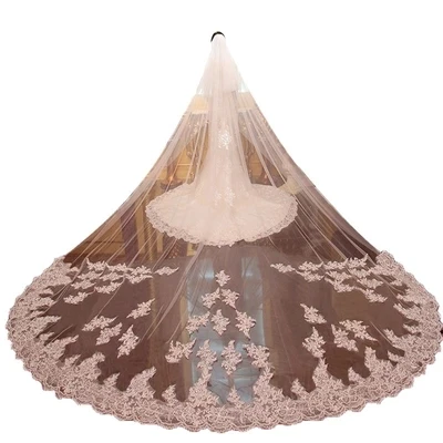 5 Meters Full Edge with Lace Bling Sequins Two Layers Long Wedding Veil with Comb White Ivory Bridal Veil 2019
5 Meters Full Edge with Lace Bling Sequins Two Layers Long Wedding Veil with Comb White Ivory Bridal Veil 2019