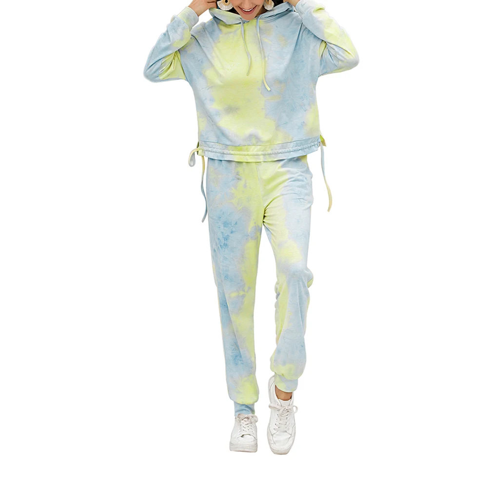 2020 Women's 2 Piece Tracksuit Set Long Sleeve Tie Dye Print Drawstring Hoodies+Elastic Waist Pants Spring Autumn Loungewear 
2020 Women's 2 Piece Tracksuit Set Long Sleeve Tie Dye Print Drawstring Hoodies+Elastic Waist Pants Spring Autumn Loungewear