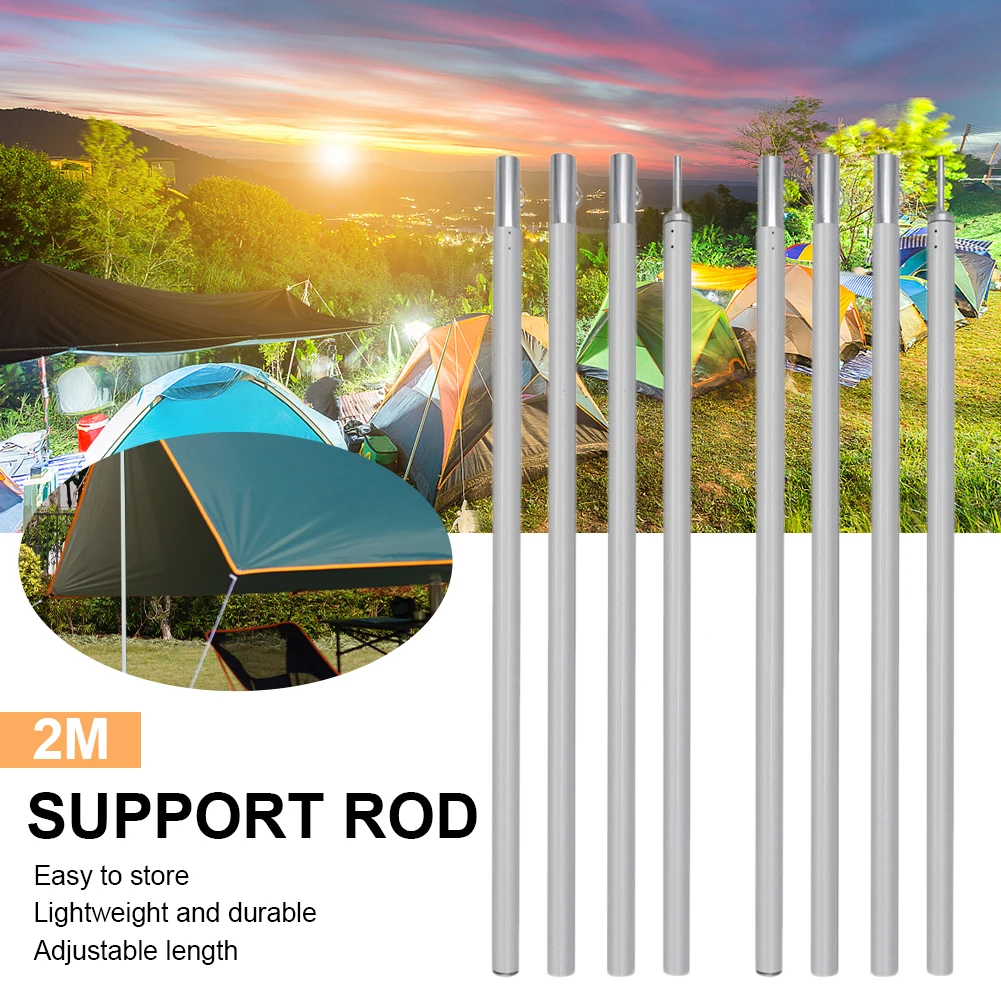 2m Tent Poles Adjustable Aluminum Alloy Poles Awning Replacement Canopy Support Frames Stable Easy Installation Outdoor Camping
2m Tent Poles Adjustable Aluminum Alloy Poles Awning Replacement Canopy Support Frames Stable Easy Installation Outdoor Camping
