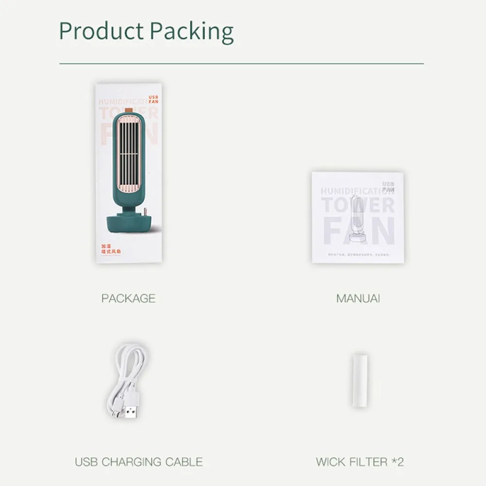 2 In 1 Mist Fan USB Charging Humidification Tower Fan Mute Desktop Moisturizing Air Cooling Conditioner Humidifier Home Office
2 In 1 Mist Fan USB Charging Humidification Tower Fan Mute Desktop Moisturizing Air Cooling Conditioner Humidifier Home Office