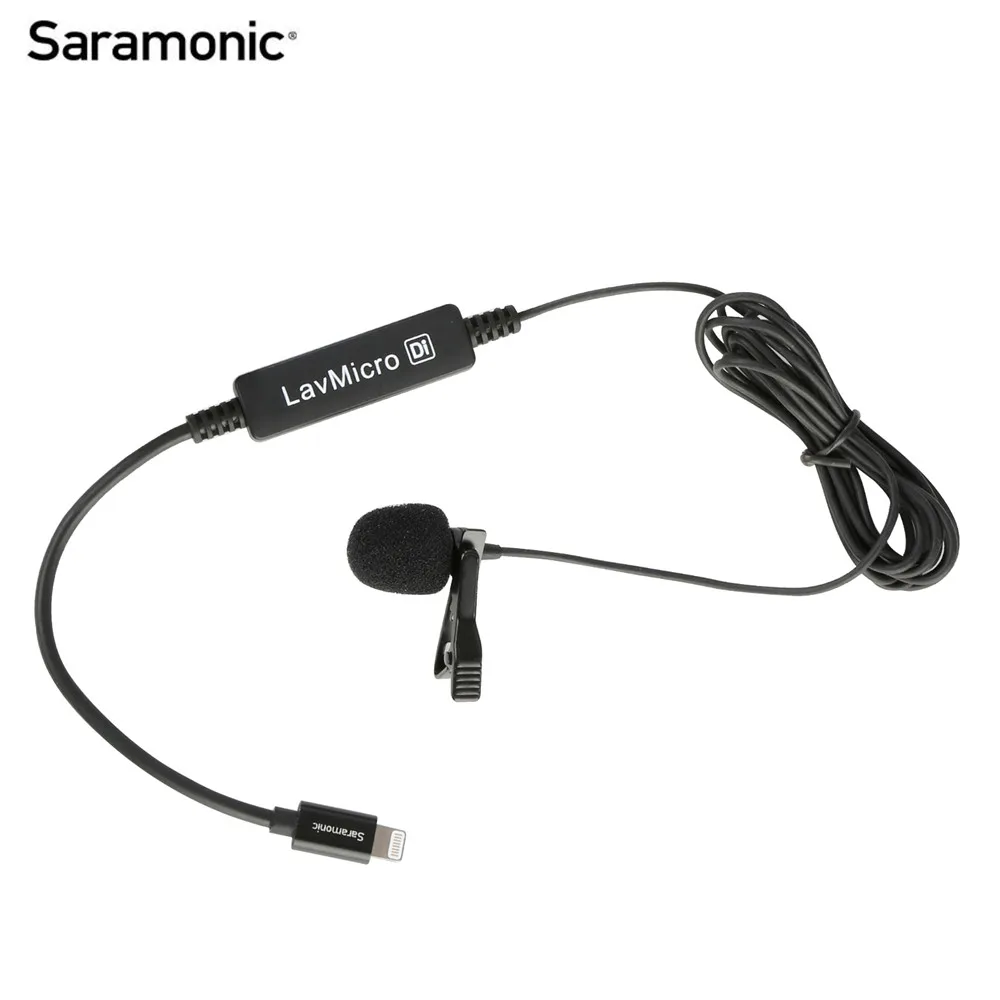 

Многонаправленный конденсаторный петличный микрофон Saramonic LavMicro Di, шумоподавляющий стерео микрофон для iPhone, смартфона, видеозаписи vlog