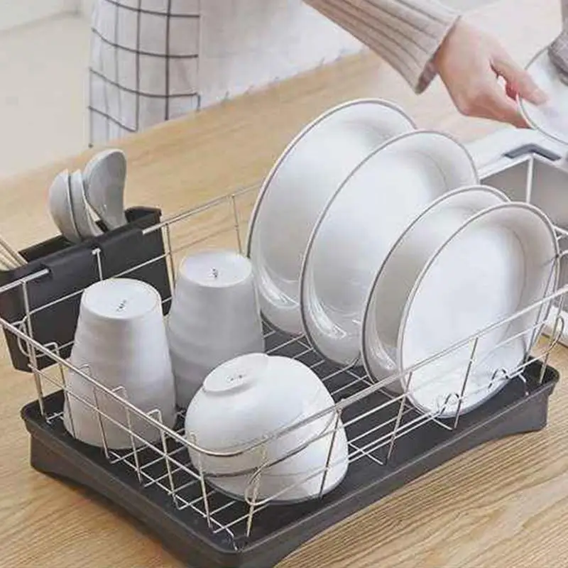 Stainless Steel Single Layer Drain Dish Rack Double Layer Kitchen Dishware Storage Stand #CO
Stainless Steel Single Layer Drain Dish Rack Double Layer Kitchen Dishware Storage Stand #CO