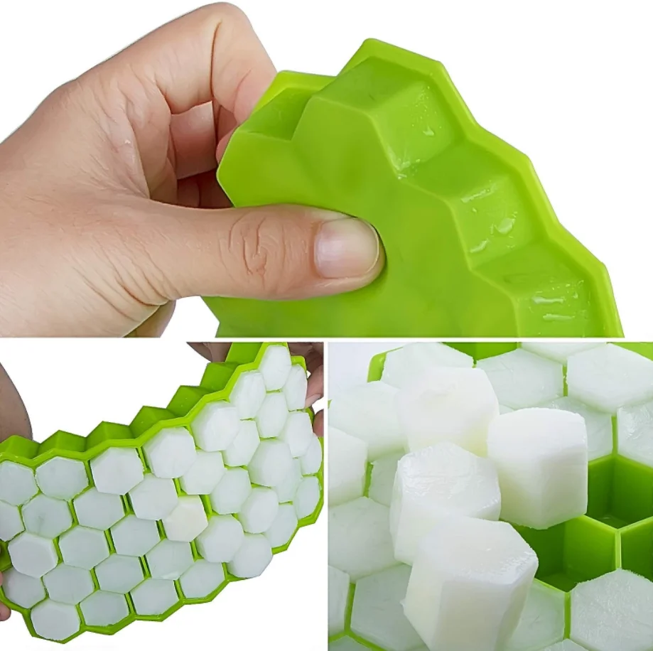 Форма для изготовления силиконовых кубиков льда форма в виде сотовых большая