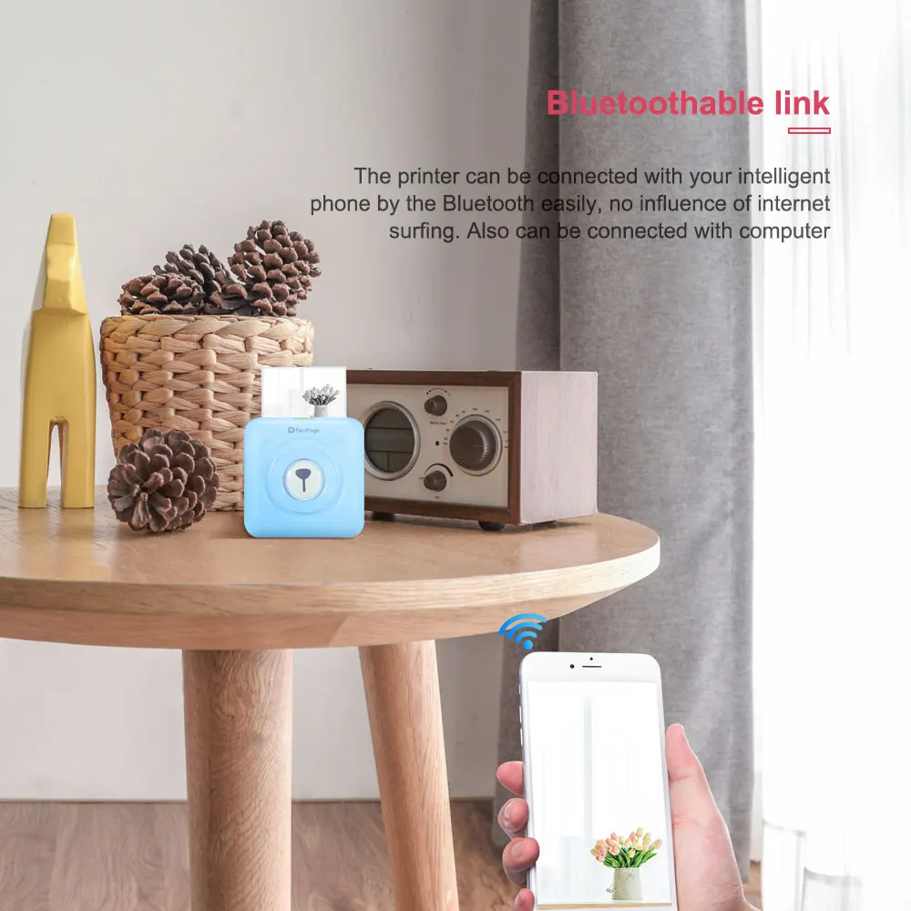 Appearance Bluetooth & USB Connection Pocket Portable Handheld Practical Function White/ Pink / Blue Pocket Printer 203dpi Cute
Appearance Bluetooth & USB Connection Pocket Portable Handheld Practical Function White/ Pink / Blue Pocket Printer 203dpi Cute