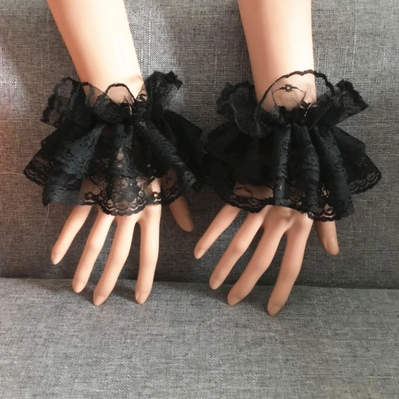 Steampunk Lolita Hand Sleeve Wrist Cuffs Ruffled Floral Lace Elastic Bracelet XX9D glove
Steampunk Lolita Hand Sleeve Wrist Cuffs Ruffled Floral Lace Elastic Bracelet XX9D glove