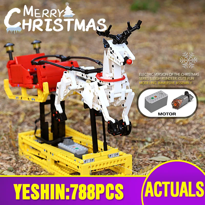 MOULD KING 10010 Christmas Toys The MOC-4121 Motorized Sleigh Reindeer Building Blocks Bricks Assembly Christmas Gifts For Kids
MOULD KING 10010 Christmas Toys The MOC-4121 Motorized Sleigh Reindeer Building Blocks Bricks Assembly Christmas Gifts For Kids