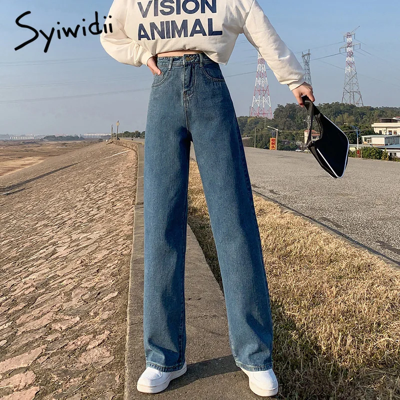 Syiwidii Wide Leg Jeans for Women Bottom Baggy Denim Pants High Waist Full Length Clothing Trousers Vintage Streetwear 2021 New
Syiwidii Wide Leg Jeans for Women Bottom Baggy Denim Pants High Waist Full Length Clothing Trousers Vintage Streetwear 2021 New