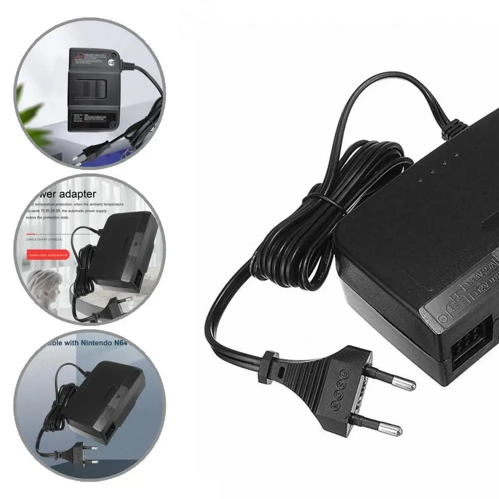 Long Service Life Black EU Plug AC Over Temperature Protection Charger for N64
Long Service Life Black EU Plug AC Over Temperature Protection Charger for N64