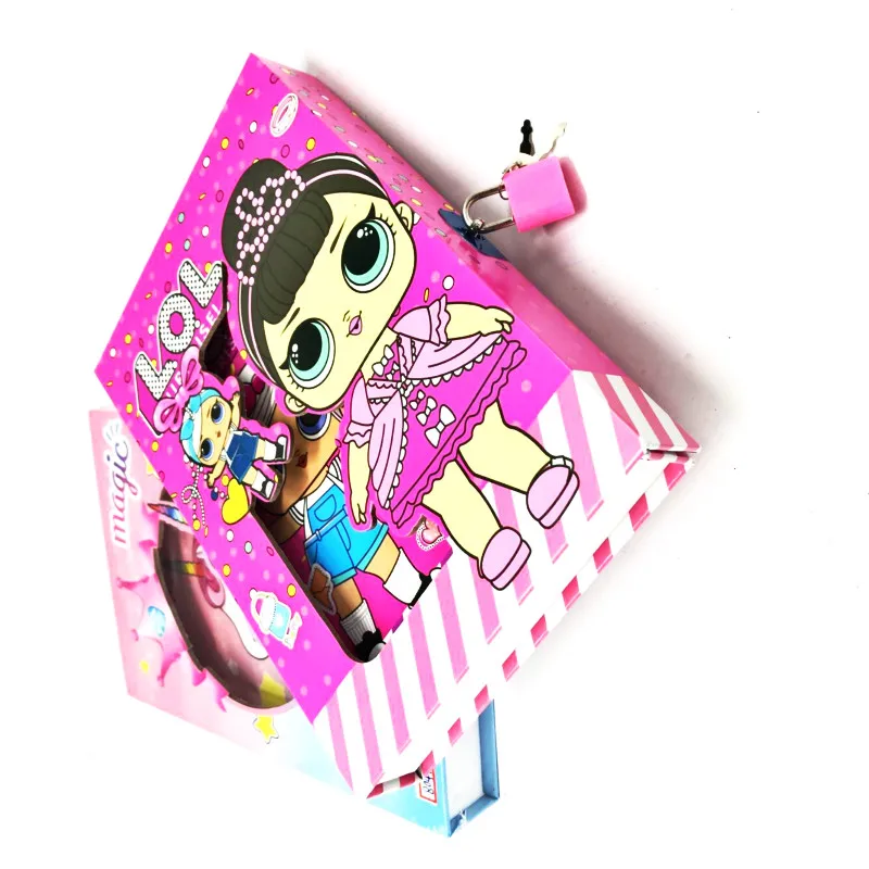 50 pages Lol surprise doll pink girl heart with lock diary Princess notebook gift box lock student notebook learning toys
50 pages Lol surprise doll pink girl heart with lock diary Princess notebook gift box lock student notebook learning toys