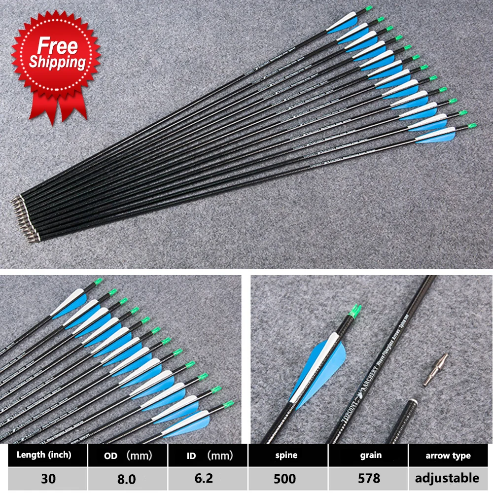 Spine 500 Fiberglass Arrow 30 Inches Diameter 8mm for Compound/Recurve Bow Archery Hunting Shooting
Spine 500 Fiberglass Arrow 30 Inches Diameter 8mm for Compound/Recurve Bow Archery Hunting Shooting