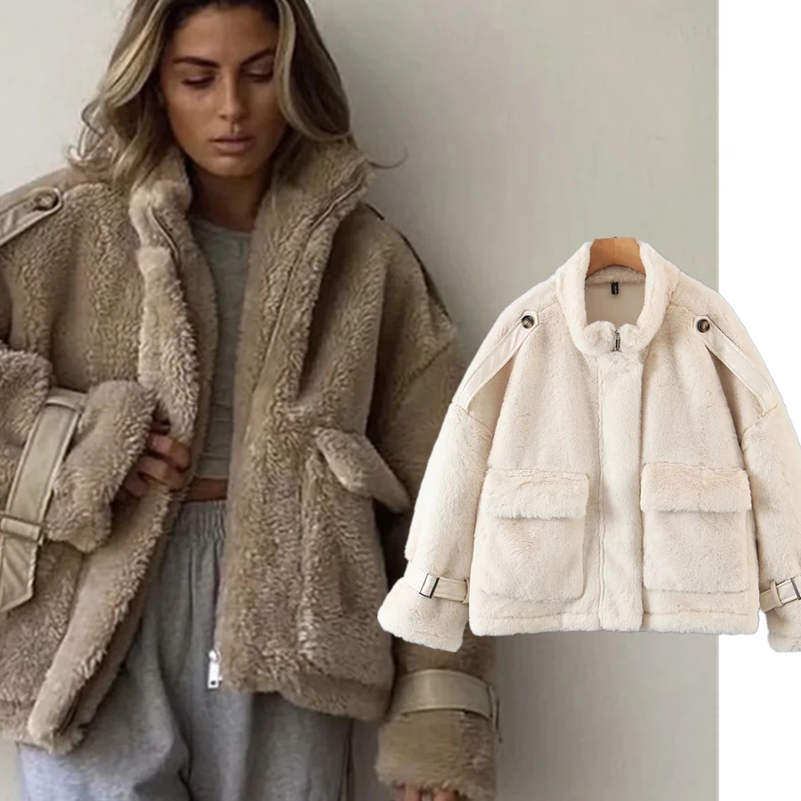 Женская зимняя куртка Elmsk в стиле ретро с воротником-стойкой и карманами 
Женская зимняя куртка Elmsk в стиле ретро с воротником-стойкой и карманами