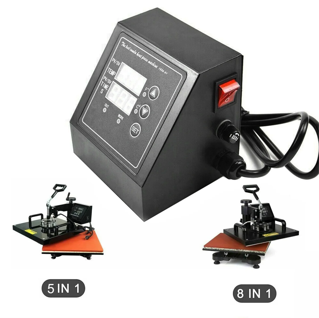 LED Controller of Heat Press Machine Temperature Control Box for ECO LLC Combo Heat Transfer Sublimation T-Shirts/Mug/Plate/Cap 
LED Controller of Heat Press Machine Temperature Control Box for ECO LLC Combo Heat Transfer Sublimation T-Shirts/Mug/Plate/Cap